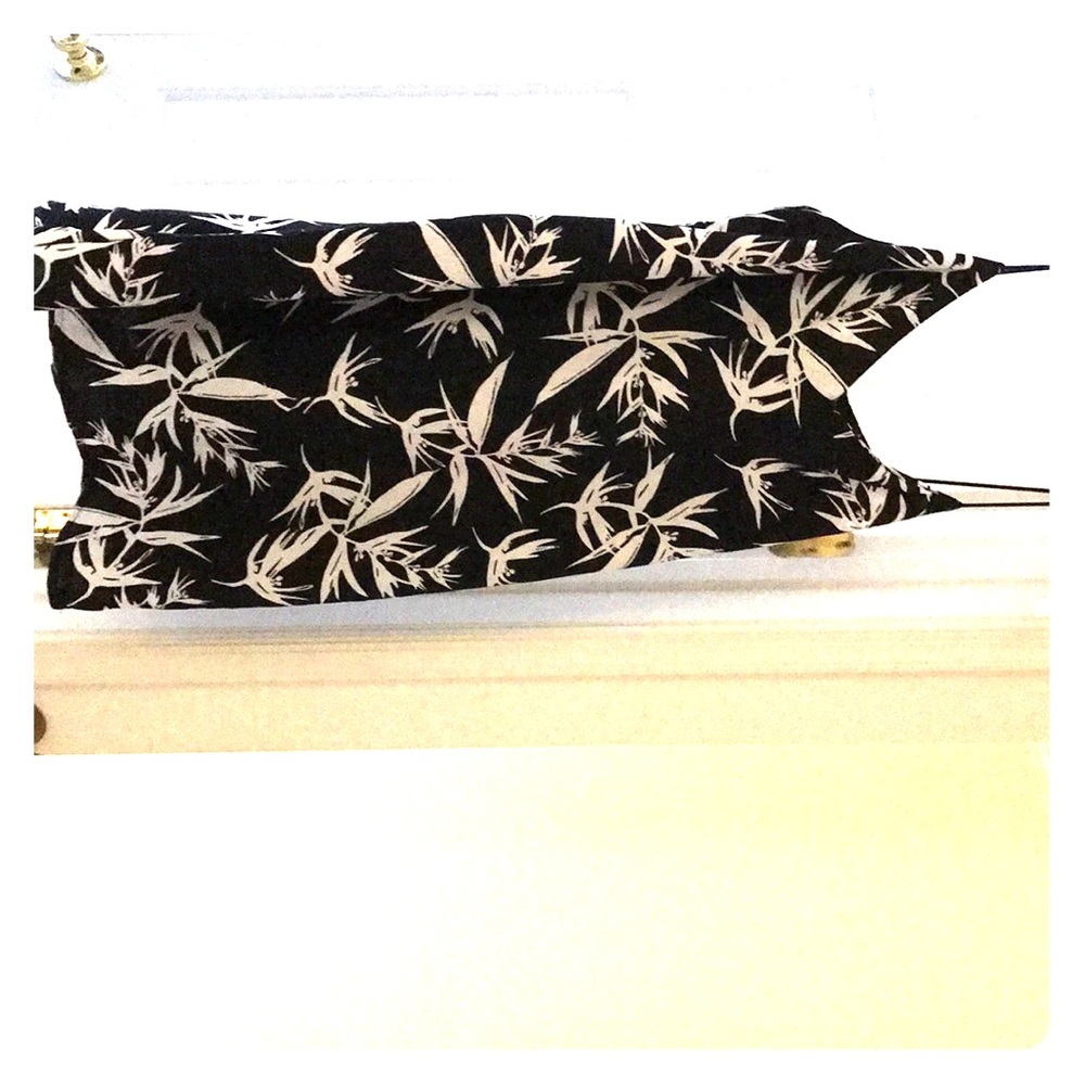 Black palm print dress NWT